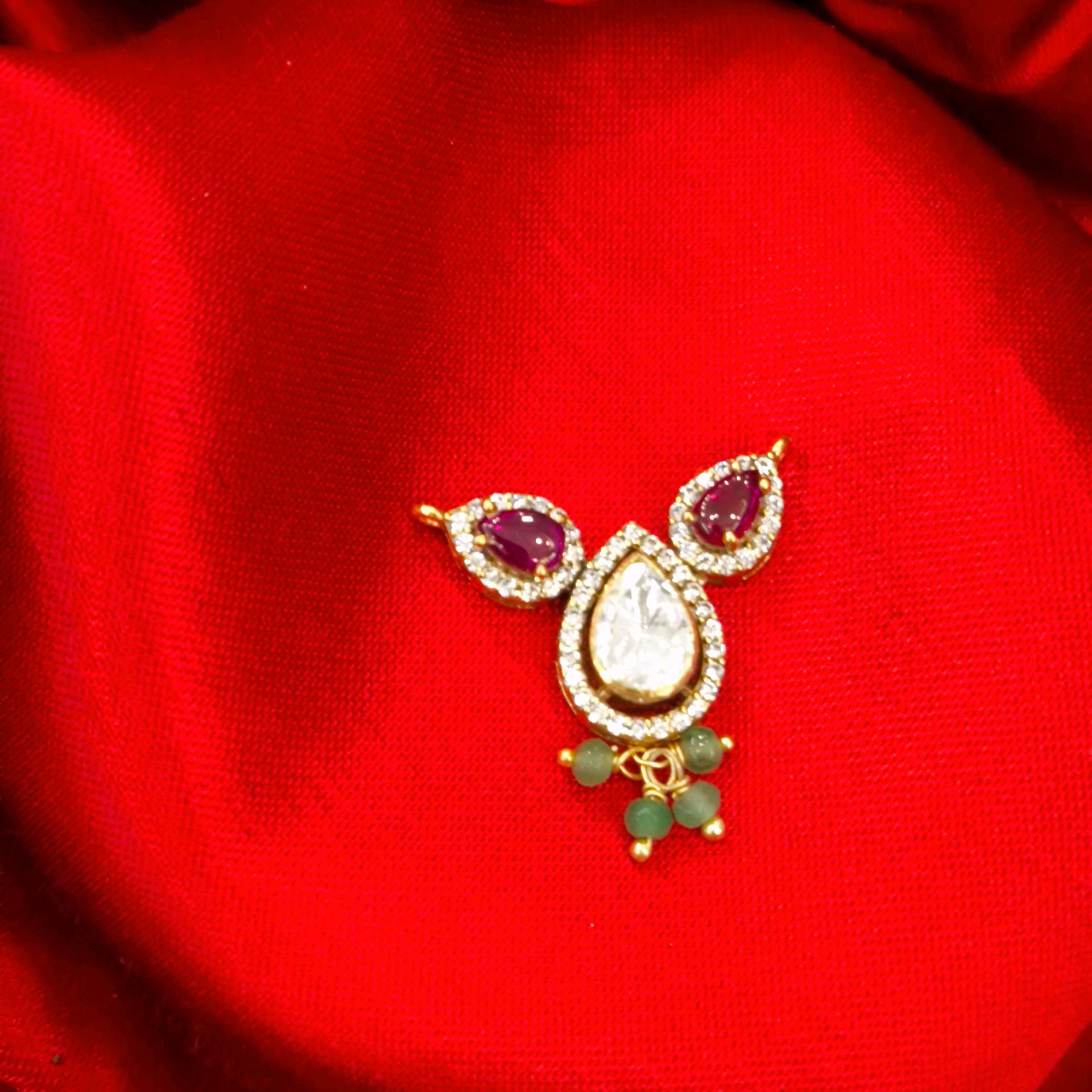 Pink Moissanite CZ Pendant 